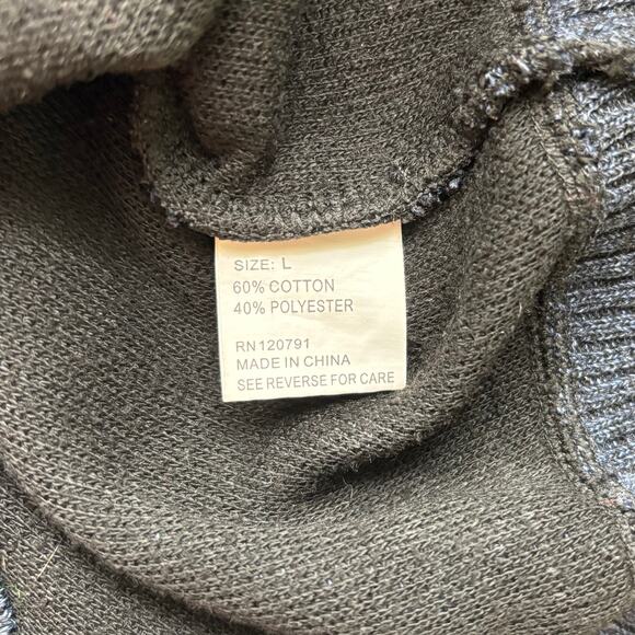 True Rock 1/4 Zip Blue Black Pullover Sweater Size Large - Picture 6 of 10